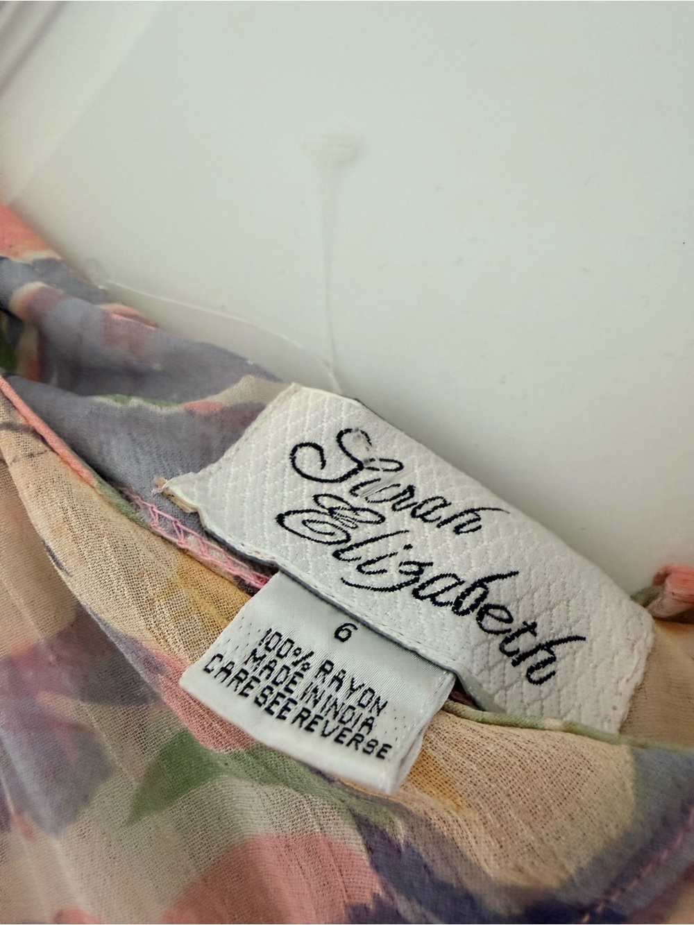 Sarah Elizabeth Pastel Floral Midi Dress in Pink, Lavender and Cream - Picture 6 of 7
